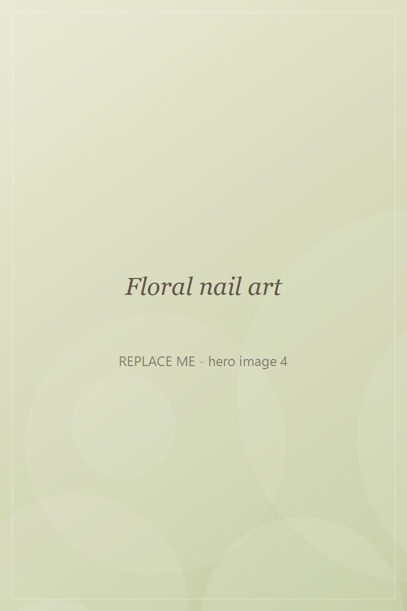 Hand-painted lime green floral nail art